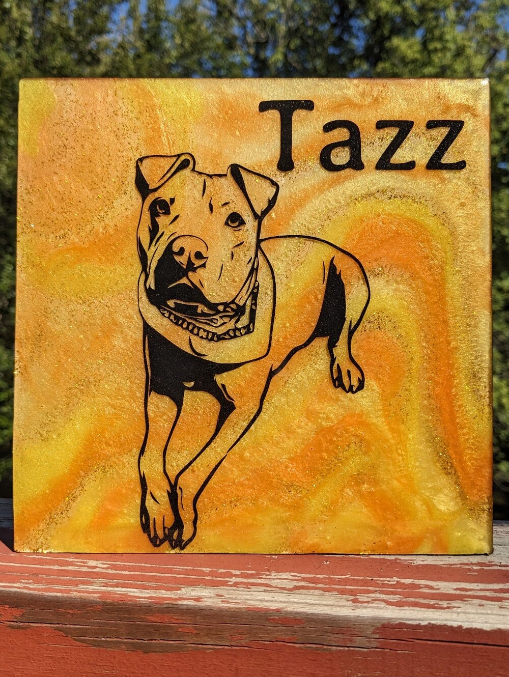 Custom Dog Wall Art - 'Tazz'
